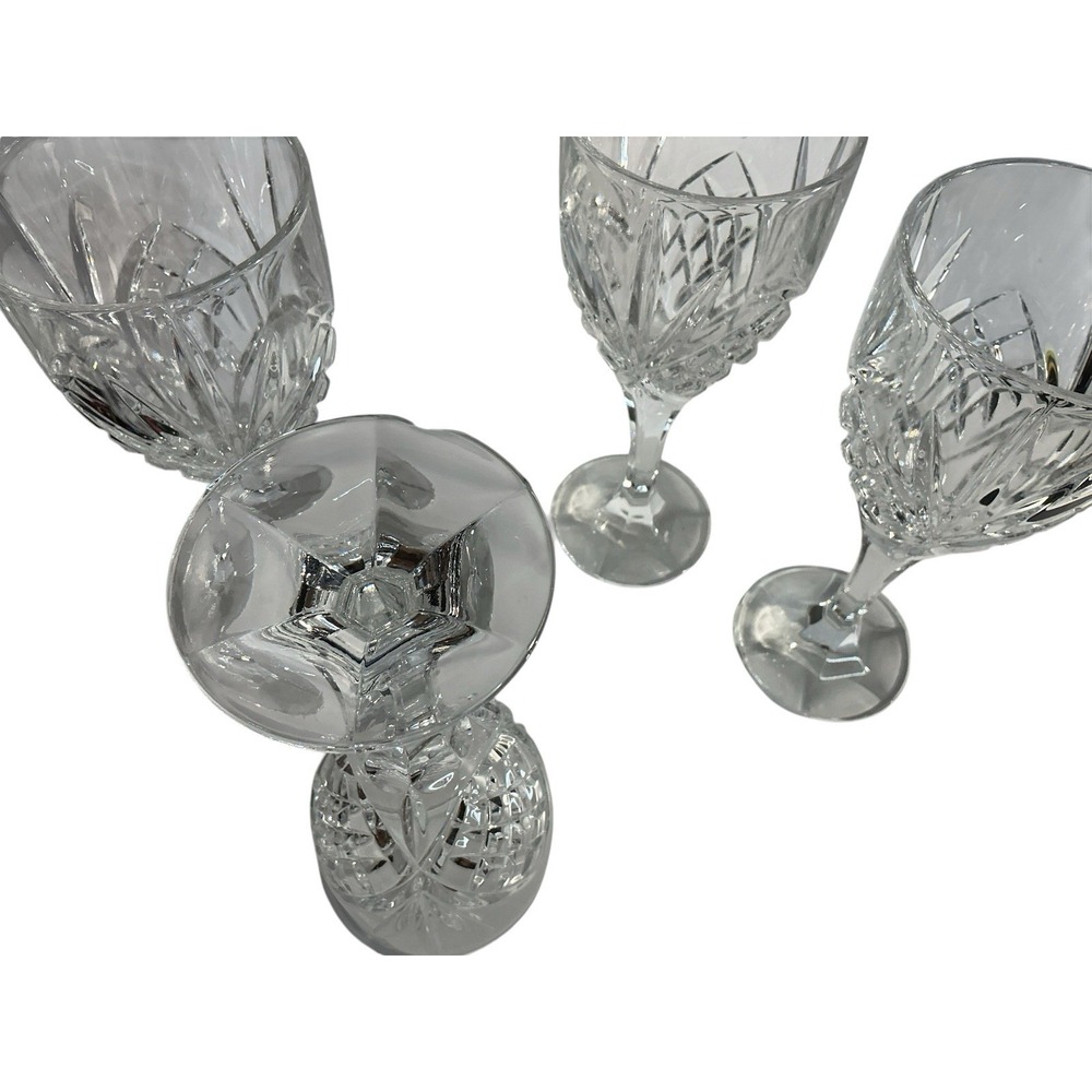 Godinger‎ Dublin 3 Wine Goblets Glasses Crystal Shannon Collection New With Tags